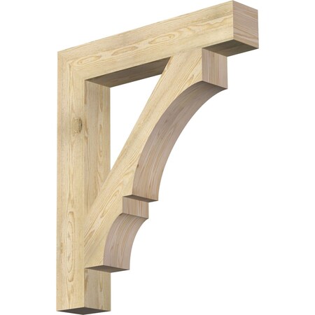 Ekena Millwork Balboa Block Rough Sawn Bracket, Douglas Fir, 6"W x 36"D x 42"H BKT06X36X42BOA05RDF